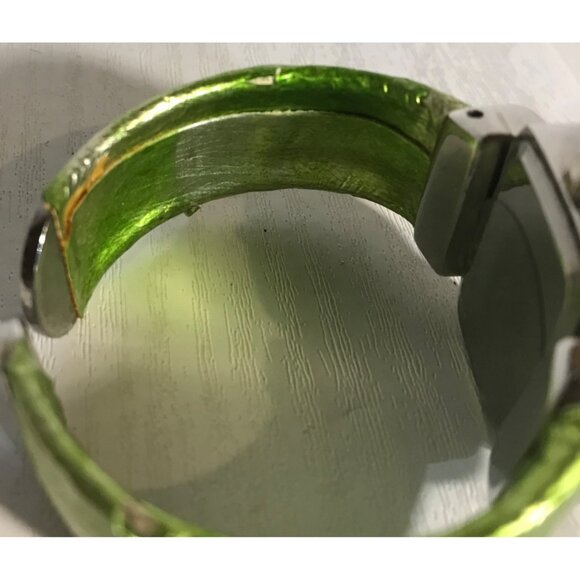 Suisse Womens Watch Green Bangle Bracelet Stainless Steel P259 Japan Movement - Picture 6 of 7